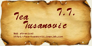 Tea Tušanović vizit kartica